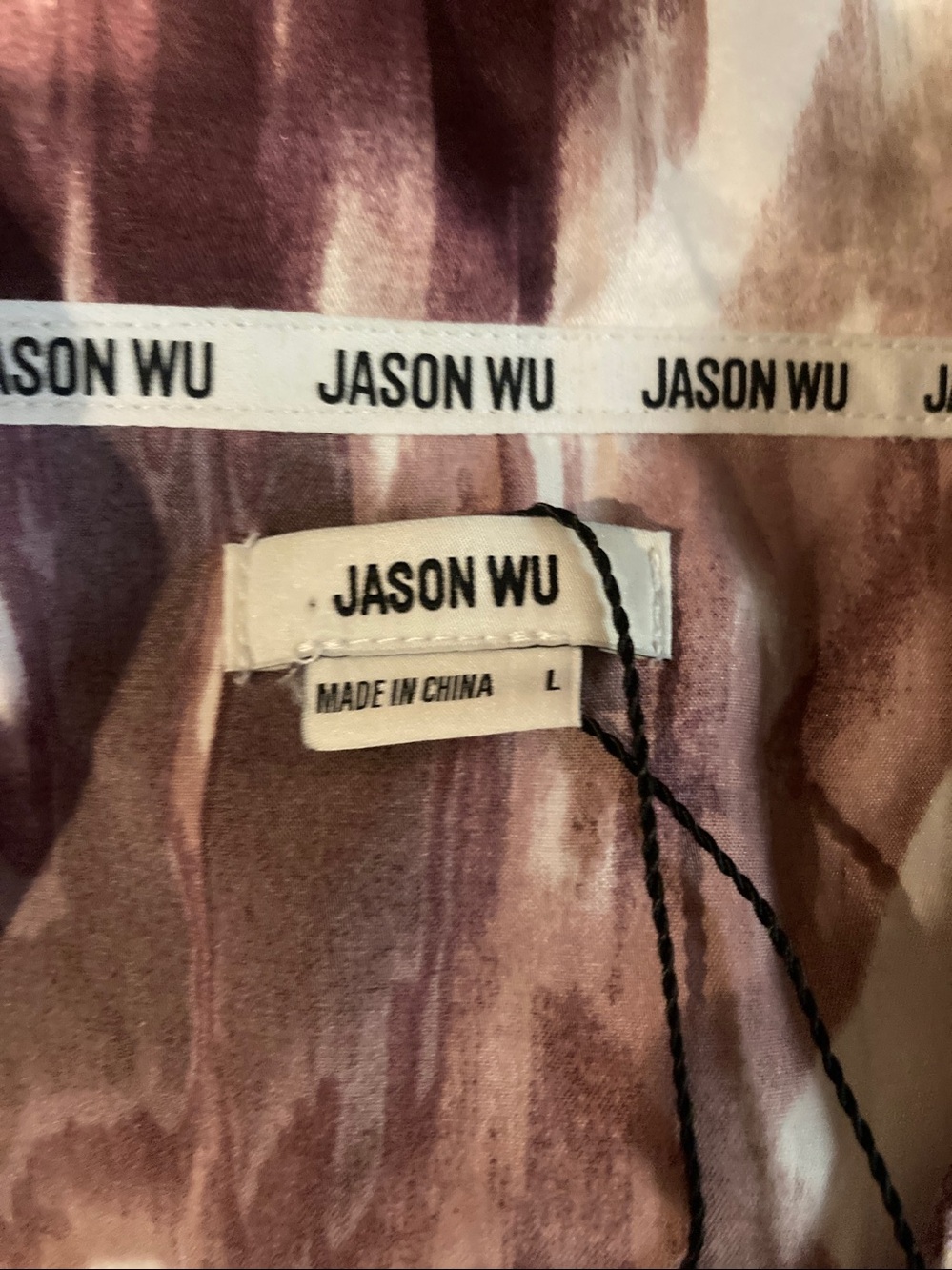 Jason Wu NWT  tie dye purple and white pajama top no flaws size large - Picture 3 of 8